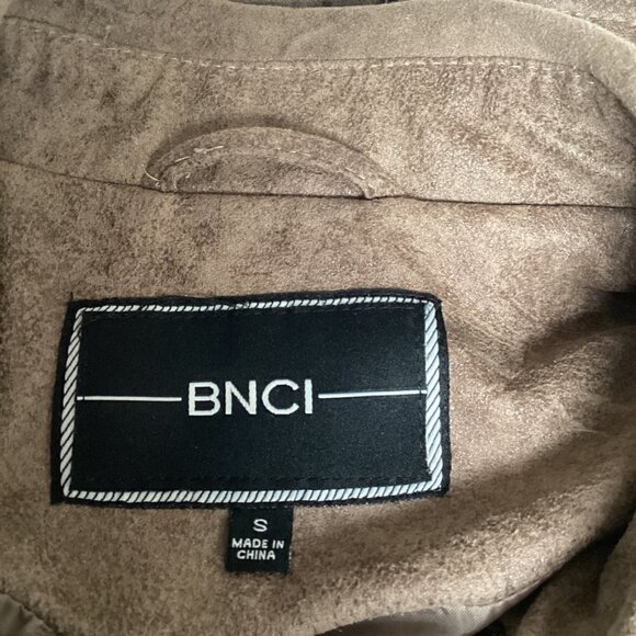 BNCI by blanc noir Faux Suede Moto Jacket Sz S  #56G - Picture 8 of 10